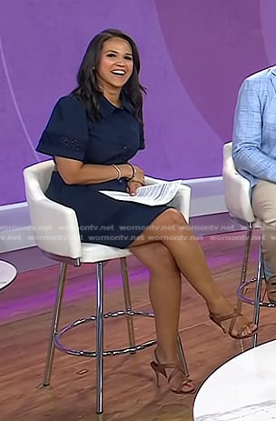 Laura’s brown strappy leather heel sandals on Today