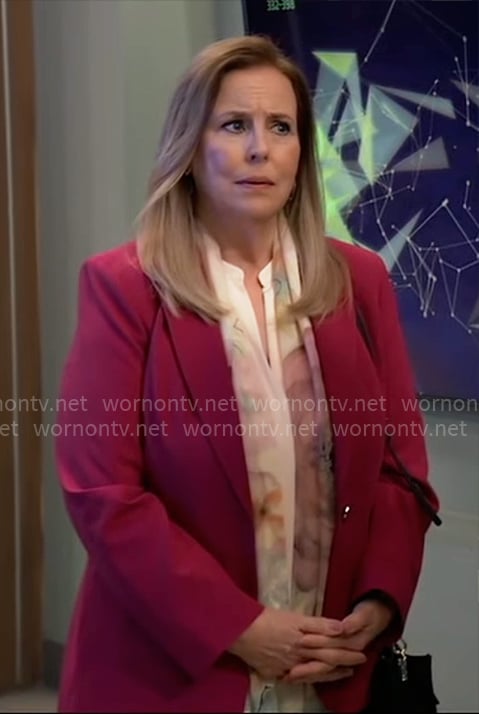 Laura’s pink blazer on General Hospital