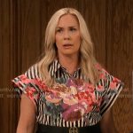 Leanne’s striped and floral shirt dress on Leanne