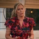 Leanne’s floral puff-sleeve dress on Leanne