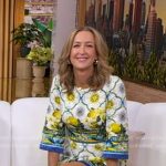 Lara’s floral and lemon print dress on Good Morning America