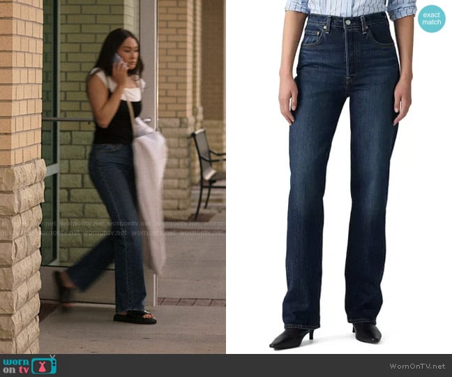 Levi's Ribcage High Waist Straight Leg Jeans worn by Belly Conklin (Lola Tung) on The Summer I Turned Pretty