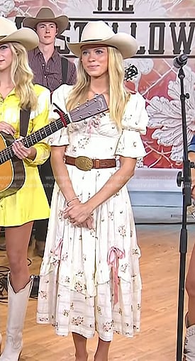 Lily Castellow’s white floral dress on Today