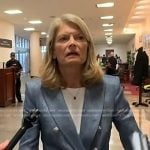 Lisa Murkowski’s blue double breasted blazer on Today
