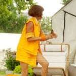 Lisa’s orange sandals on And Just Like That