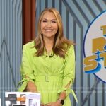 Lori’s green tie sleeve belted dress on Good Morning America
