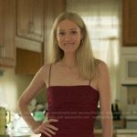 Lucinda’s burgundy ruched mini dress on The Summer I Turned Pretty