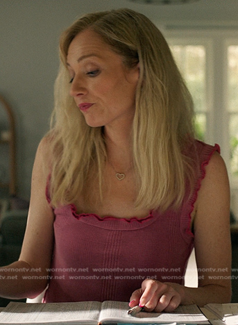 Lucinda’s pink ruffle tank on The Summer I Turned Pretty