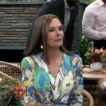 Lucy’s floral ikat dress on General Hospital