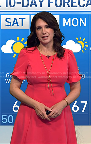 Maria’s pink ruffle sleeve dress on Today