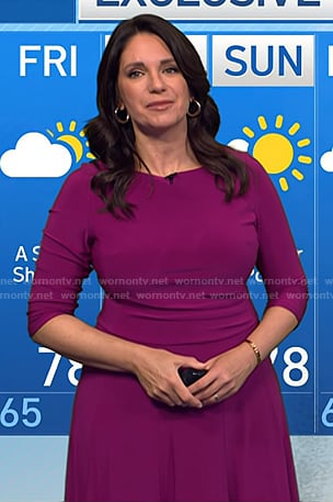 Maria’s purple 3/4 sleeve dress on Today