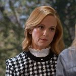 Mary’s houndstooth cardigan on Leanne