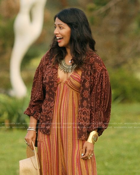 Maya’s striped jumpsuit on We Were Liars