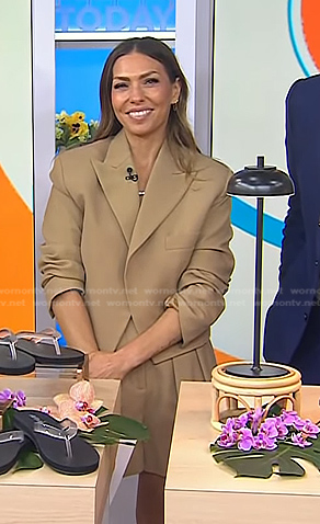 Melissa’s beige blazer and shorts on Today