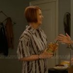 Miranda’s striped jumpsuit on And Just Like That