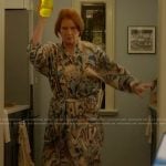 Miranda’s printed robe on And Just Like That