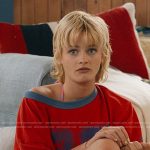 Mirren’s red mixed media jersey on We Were Liars