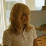Mirren’s white cable knit polo on We Were Liars