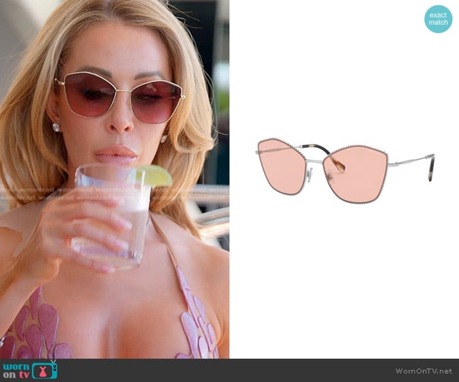 Miu Miu 60VS Cat-Eye Sunglasses worn by Lisa Hochstein (Lisa Hochstein) on The Real Housewives of Miami