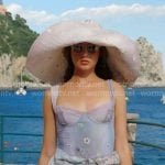 Model’s floral swimsuit and skirt cover-up on The Bold and the Beautiful