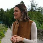 Molly’s brown teddy vest and suede sneakers on Today