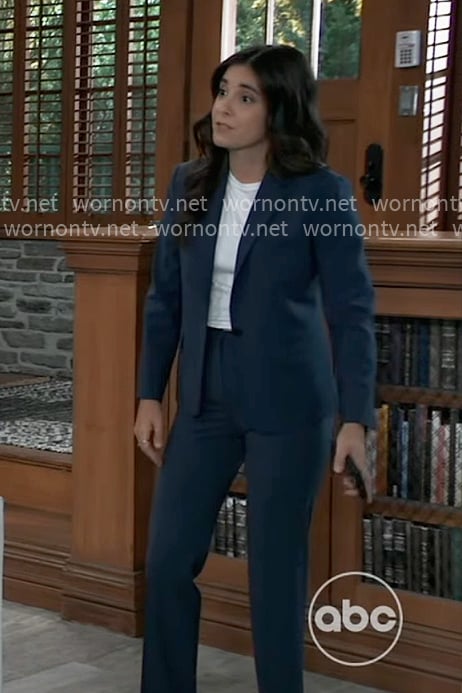 Molly’s blue suit on General Hospital