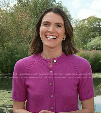 Molly’s purple short sleeve cardigan on Today