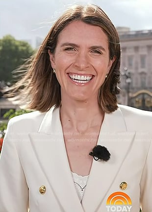 Molly’s white double breasted blazer on Today