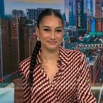 Morgan’s beige geometric print shirt on NBC News Daily