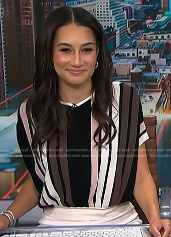 Morgan’s stripe knit top on NBC News Daily
