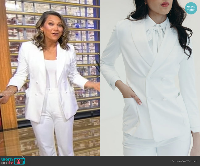 Mrs Momma Bear Meet Me at Noon Blazer worn by Ginger Zee on Good Morning America