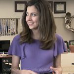 Nicole Sganga’s purple knit top on CBS Mornings