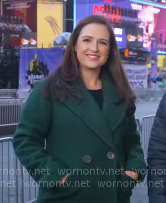 Nikki Battiste’s green coat on CBS Mornings