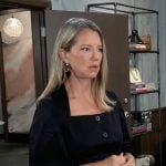 Nina’s square-neckline jacket on General Hospital