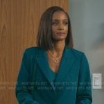 Olympia’s dark green teal blazer on Matlock