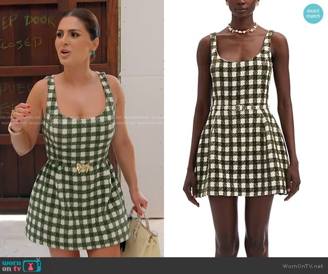 Oscar de la Renta Tweed Mini Dress worn by Stephanie Shojaee (Stephanie Shojaee) on The Real Housewives of Miami