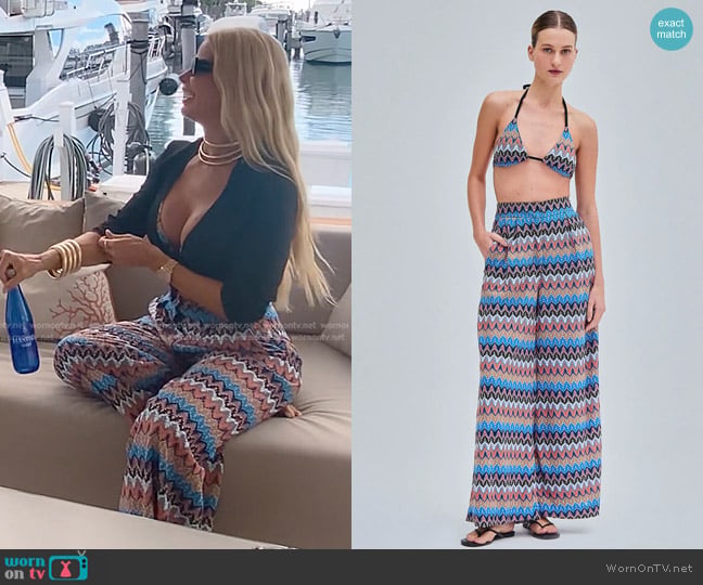 PatBO Crochet String Bikini Top worn by Alexia Echevarria (Alexia Echevarria) on The Real Housewives of Miami