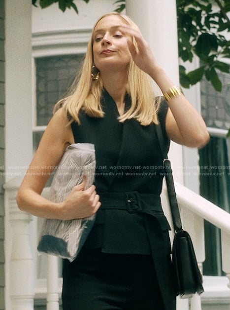 Penny’s black belted vest on We Were Liars