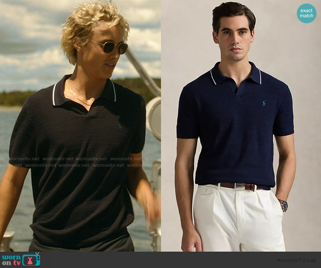 Ralph Lauren Textured Cotton-Linen Sweater worn by Johnny Sinclair Dennis (Joseph Zada) on We Were Liars