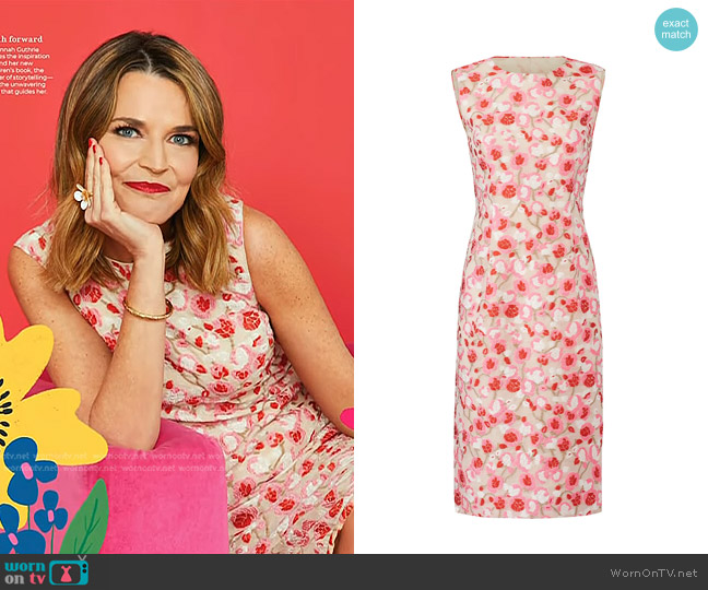 Prabal Gurung Floral Sheath Dress worn by Savannah Guthrie on Today
