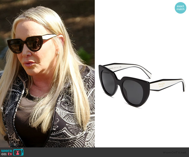 Prada Cat Eye Sunglasses worn by Shannon Beador on The Real Housewives of Orange County