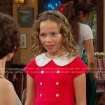 Rachel’s red collared dress on Days of our Lives