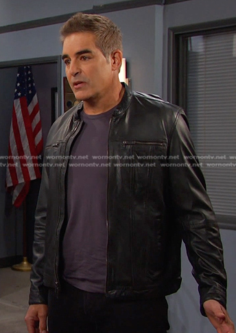 Rafe’s black leather jacket on Days of our Lives