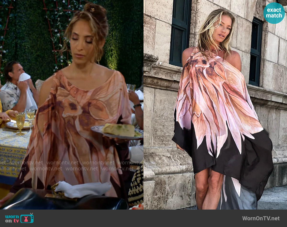 Ramona LaRue RiRi Kaftan Black Dahlia worn by Lily Winters (Christel Khalil) on The Young and the Restless