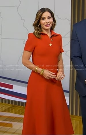 Rebecca’s orange polo dress on Good Morning America