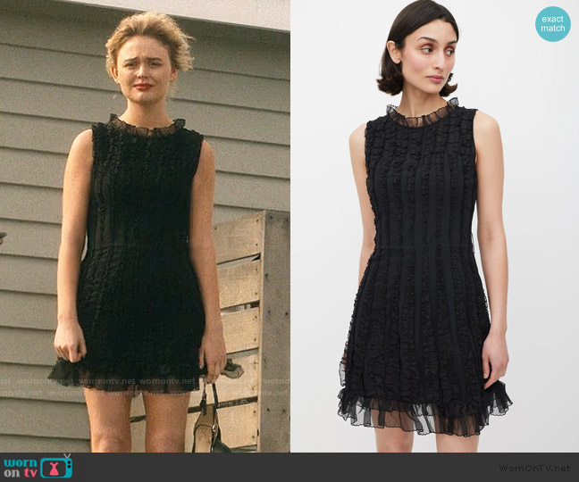 Red Valentino Black Silk Ruffle Panelled A-Line Dress worn by Cadence Sinclair Eastman (Emily Alyn Lind) on We Were Liars