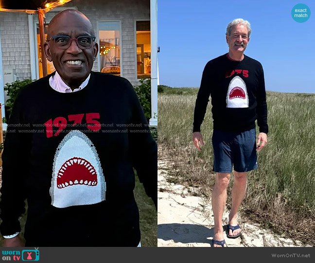 Remy 1975 Jaws 50th Limited Edition Cashmere Shark worn by Al Roker on Today