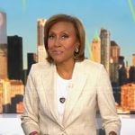 Robin's beige blazer and pants on Good Morning America