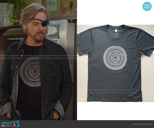 Sahara Boston Secret Stone Bamboo Medium Fit Unisex T-shirt worn by Steve Johnson (Stephen Nichols) on Days of our Lives