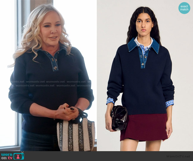 Rhodo lirioN ロドリリオン VNECK PULLOVER CHECK sandro-damien-sweater-shannon-